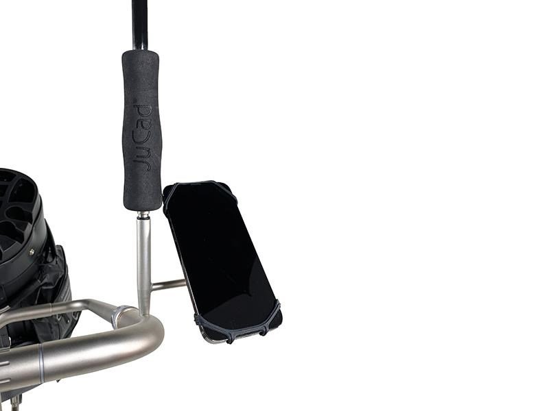 JuCad smartphone holder med paraplyhållare, titanium