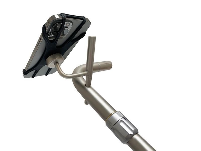 JuCad smartphone holder med paraplyhållare, titanium