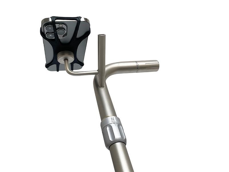 JuCad smartphone holder med paraplyhållare, titanium