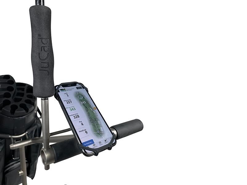 JuCad smartphone holder med paraplyhållare, titanium