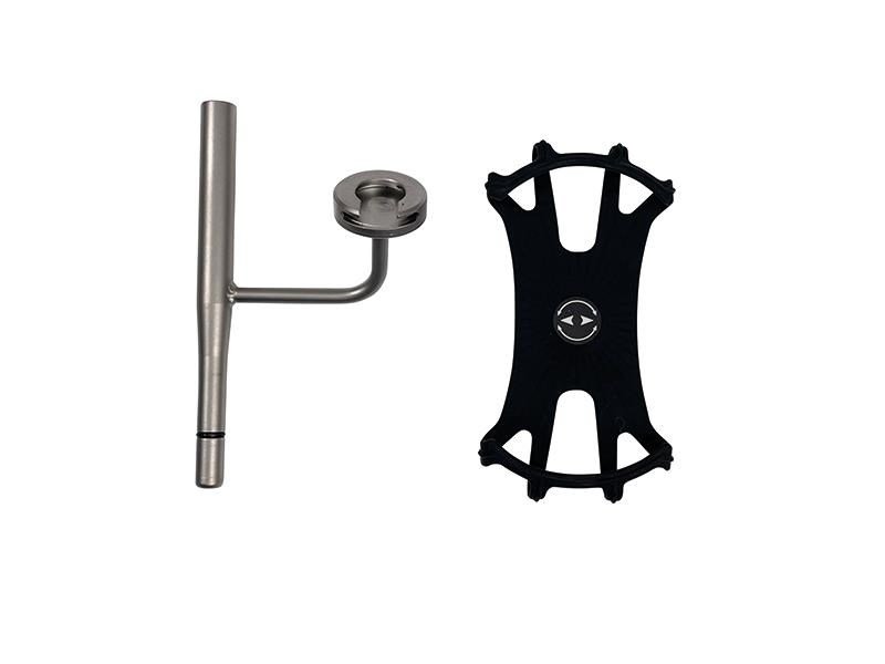 JuCad smartphone holder med paraplyhållare, titanium