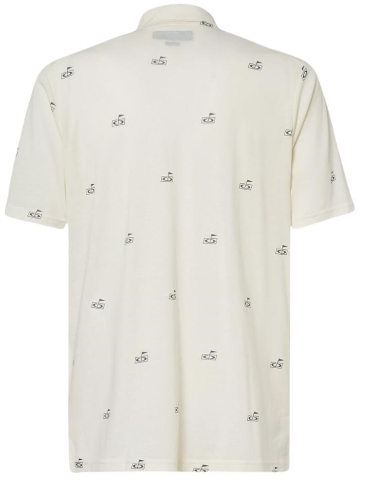 Oakley Golf Flag Pattern herr polo, arctic white