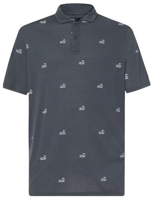 Oakley Golf Flag Pattern herr polo, dark slate