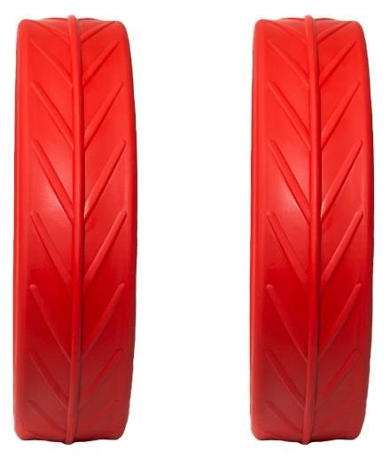 JuCad Tyres for Rear Wheels (2 däck för JuCad bakhjul), röd