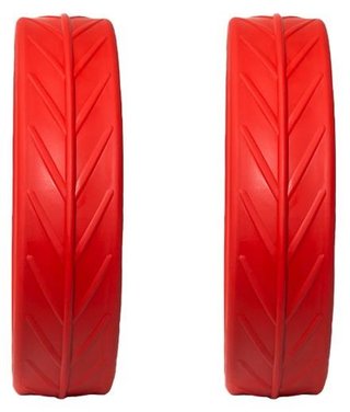 JuCad Tyres for Rear Wheels (2 däck för JuCad bakhjul), röd