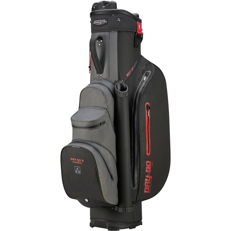 Bennington Dry QO 9 vattentät cart bag, svart/canon grå/röd