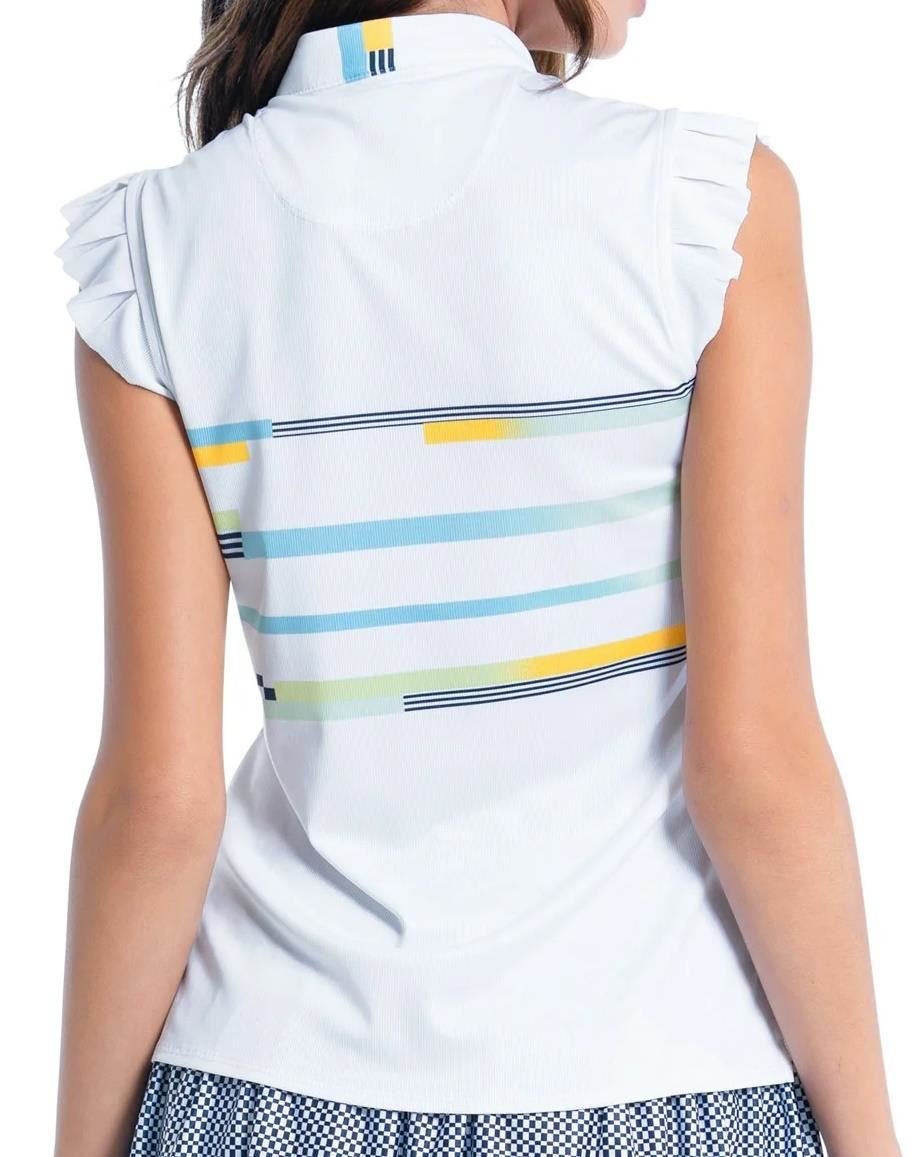 Lucky in Love Finish Line Sleeveless dampolotröja, vit