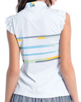 Lucky in Love Finish Line Sleeveless dampolotröja, vit