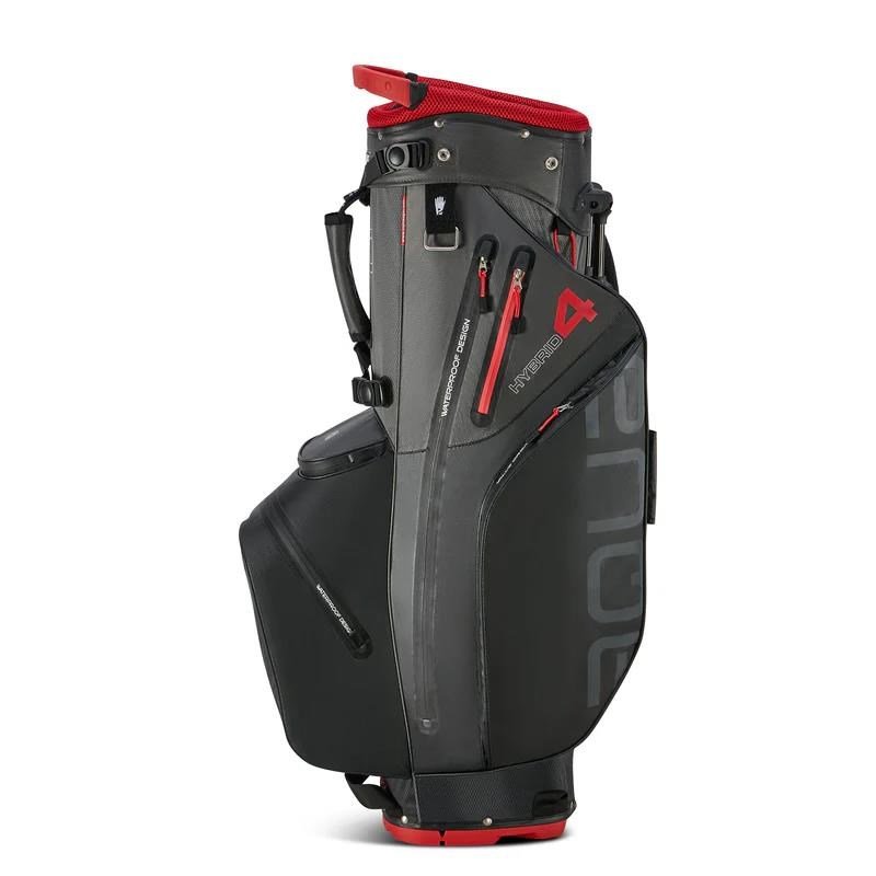 Big Max AQUA Hybrid 4 stand bag, black/charcoal/red
