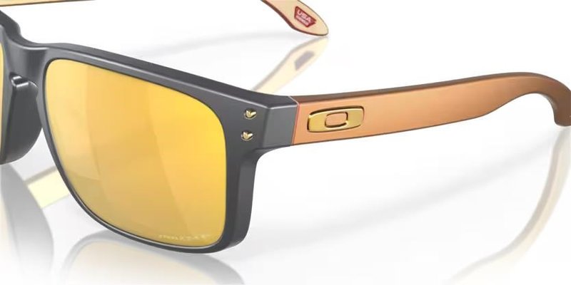 Oakley Holbrook Steel Colection Matte Carbon Prizm 24K Polarized solglasögon