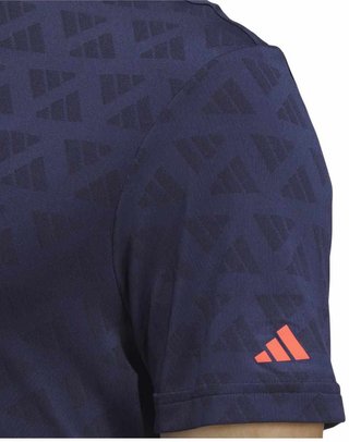 Adidas Adi Jacquard Mock herr polo, svart/collegiate navy