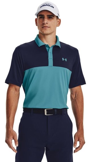 Under Armour Perf 3.0 Color Block herr polo, glacier blue