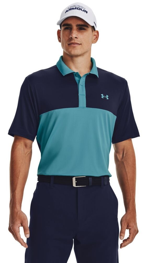Under Armour Perf 3.0 Color Block herr polo, glacier blue