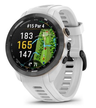 Garmin Approach S70 42mm GPS-klocka, keramisk svart/vit