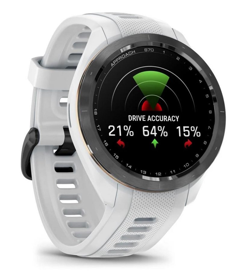 Garmin Approach S70 42mm GPS-klocka, keramisk svart/vit