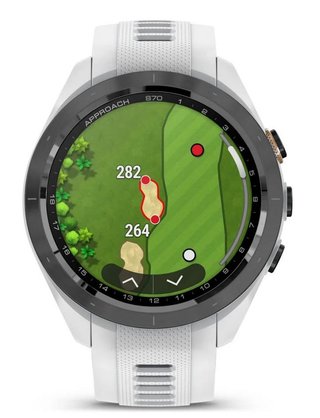 Garmin Approach S70 42mm GPS-klocka, keramisk svart/vit