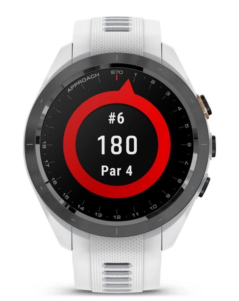 Garmin Approach S70 42mm GPS-klocka, keramisk svart/vit