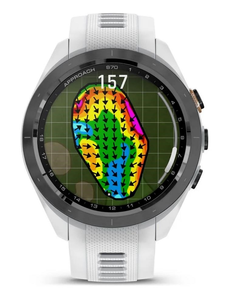 Garmin Approach S70 42mm GPS-klocka, keramisk svart/vit