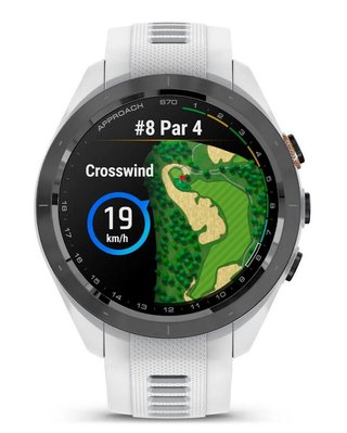 Garmin Approach S70 42mm GPS-klocka, keramisk svart/vit