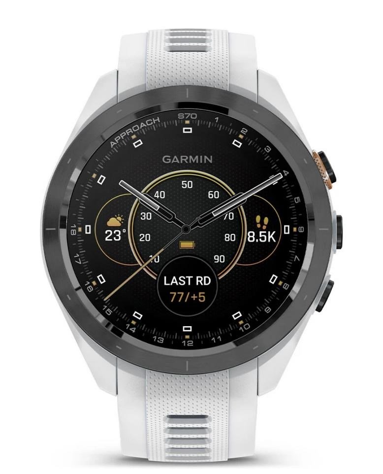 Garmin Approach S70 42mm GPS-klocka, keramisk svart/vit
