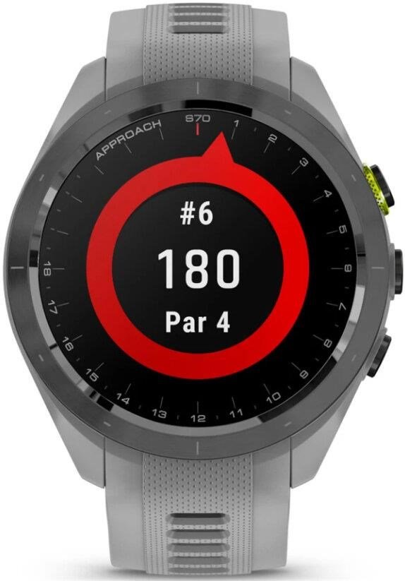 Garmin Approach S70 42mm GPS-klocka, keramisk svart/pulvergrå silikonrem
