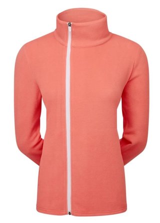 Footjoy Asymmetric Full-Zip Fleece damtröja, persika
