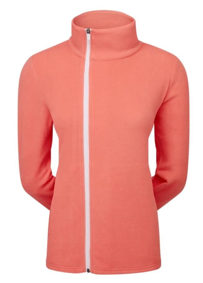 Footjoy Asymmetric Full-Zip Fleece damtröja, persika