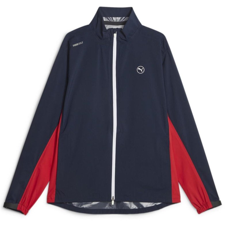 Puma DryLbl Rain herr regnjacka, navy blazer/strong red