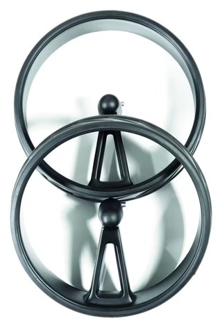 JuCad Complete Wheel Set (3) för PHANTOM TITAN elektriska trolleys (fälgar och däck), titanium