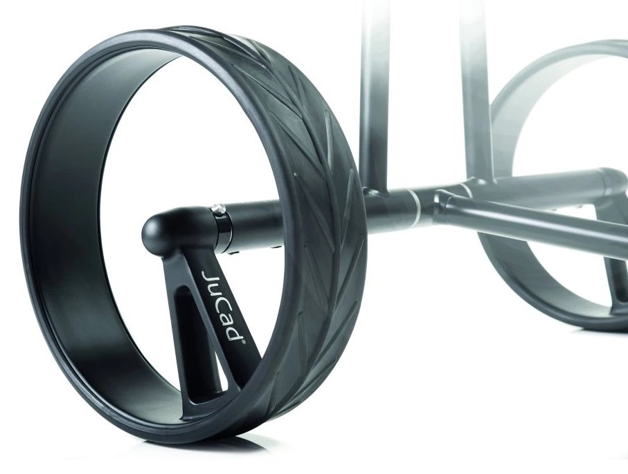 JuCad Complete Wheel Set (3) för PHANTOM TITAN elektriska trolleys (fälgar och däck), titanium