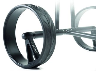 JuCad Complete Wheel Set (3) för PHANTOM TITAN elektriska trolleys (fälgar och däck), titanium