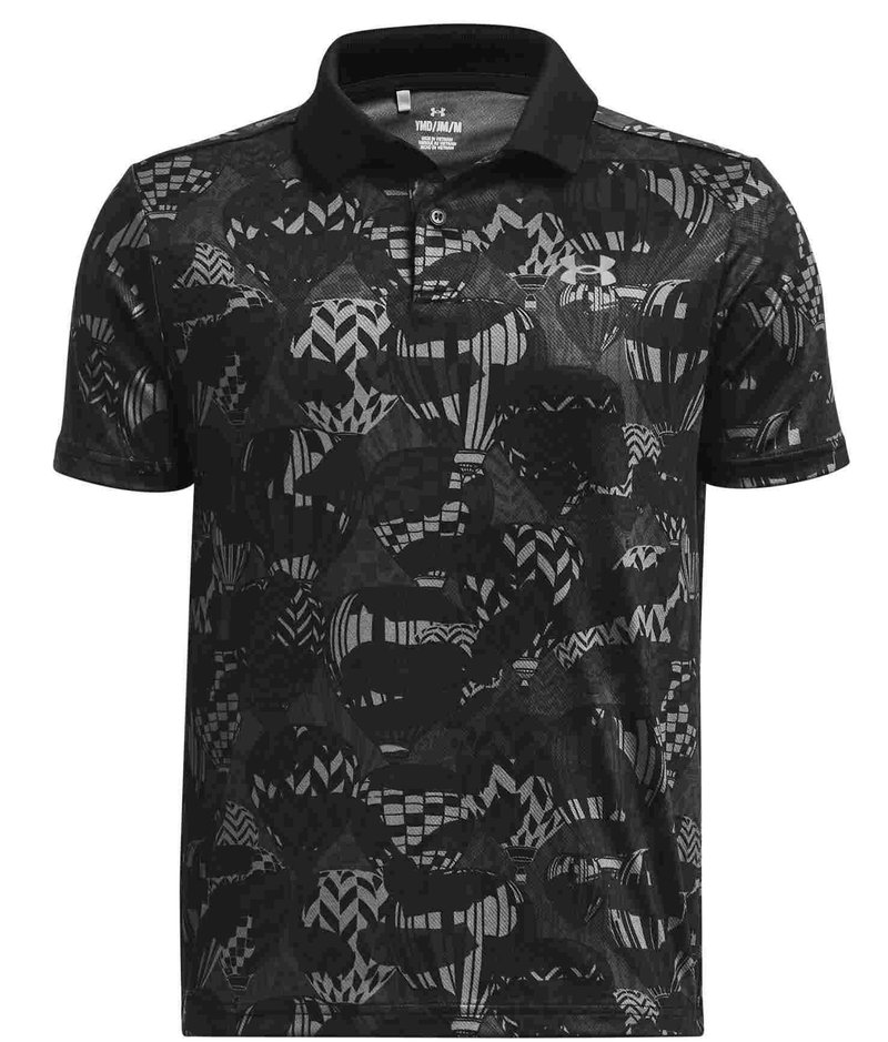 Under Armour Performance Printed junior polo, svart