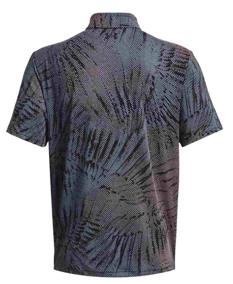 Under Armour Playoff 3.0 Printed herr polo, black/fizz pink