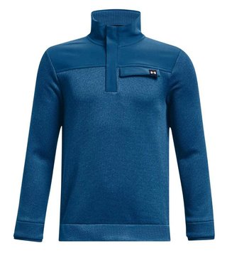 Under Armour Sweaterfleece 1/2 Zip junior tröja, varsity blue/halo gray