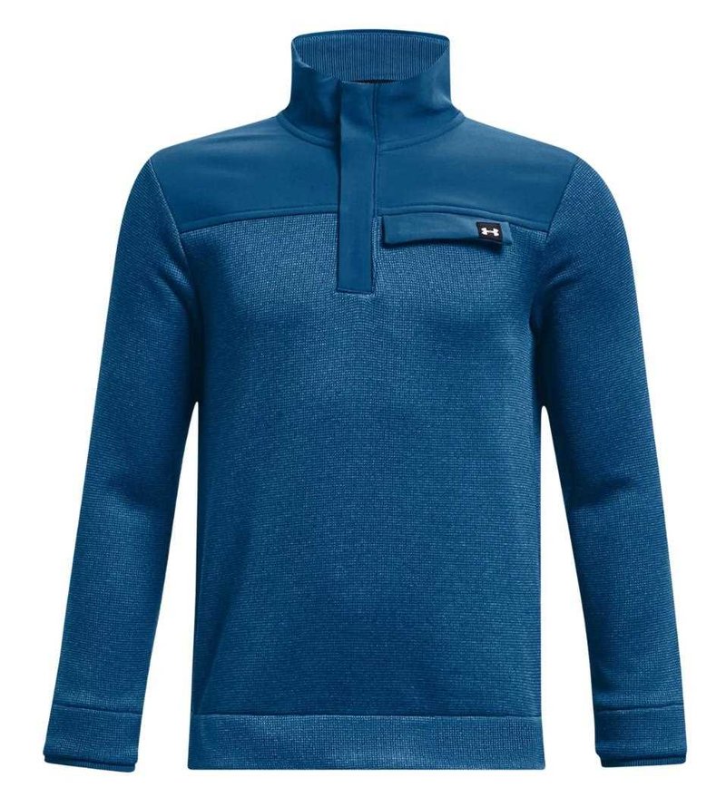 Under Armour Sweaterfleece 1/2 Zip junior tröja, varsity blue/halo gray