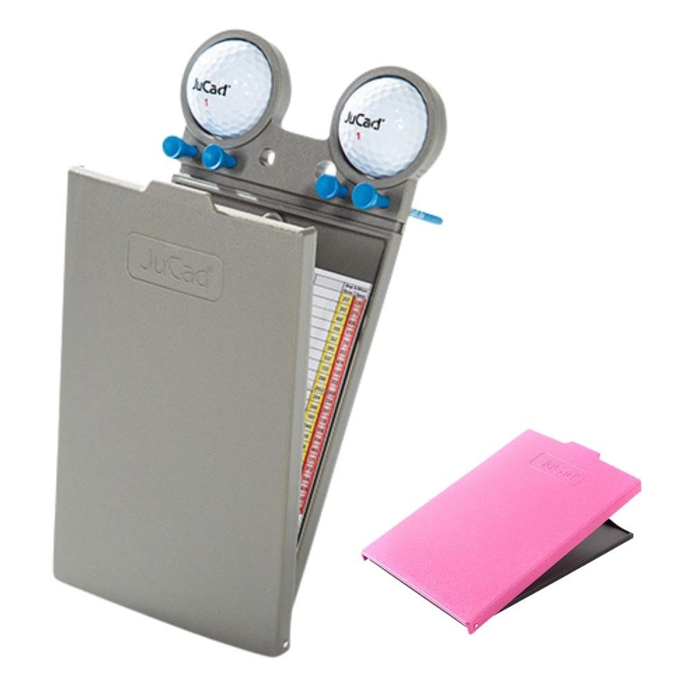 JuCad GRP scorekortshållare, titanium/rosa