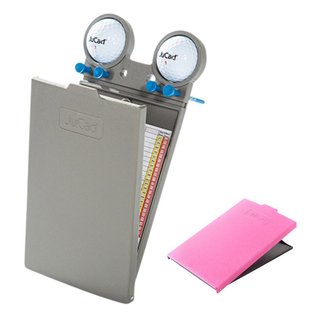 JuCad GRP scorekortshållare, titanium/rosa