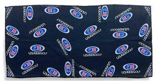 U.S. Kids U.S. Kids Golf Multi Logo Microfiber golfhandduk, svart
