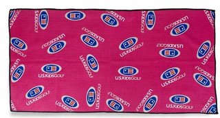 U.S. Kids Golf Multi Logo Microfiber golfhandduk, rosa
