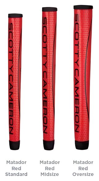 Scotty Cameron Matador putter grip, svart/röd, midsize