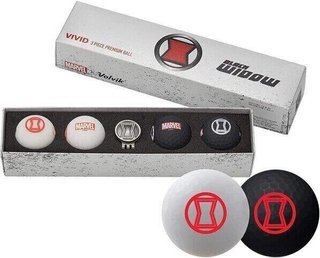 Volvik VIVID MARVEL Black Widow golfbollar, mix