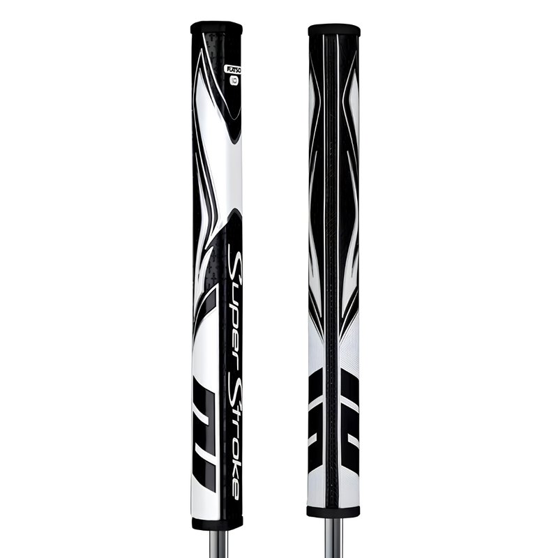 SuperStroke Zenergy Flatso 1.0 putter grip, svart/vit