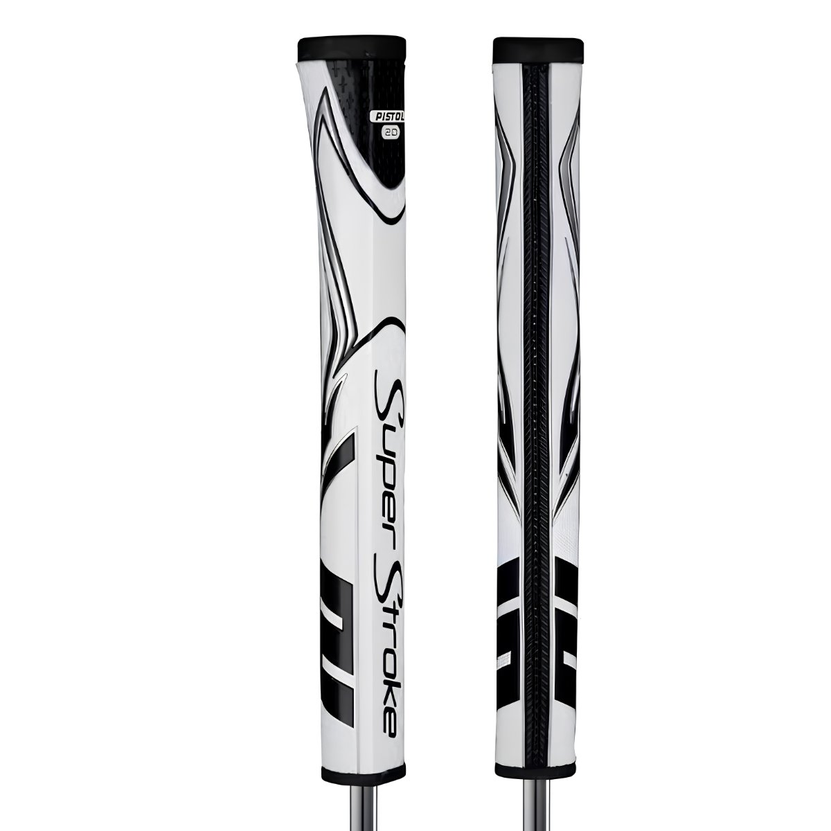 SuperStroke Zenergy Pistol GT 2.0 putter grip, vit/svart