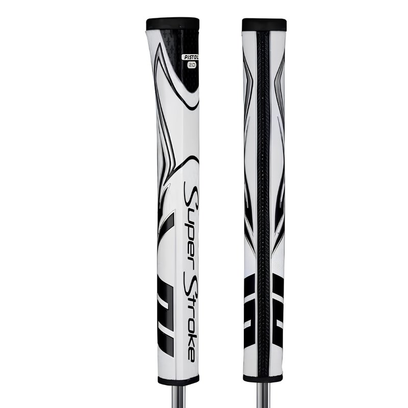 SuperStroke Zenergy Pistol GT 2.0 putter grip, vit/svart