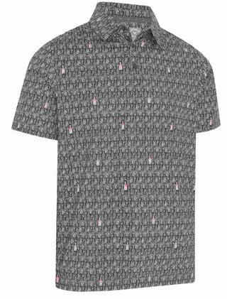 Callaway All-Over Scotch Novelty Print herr polo, asphalt