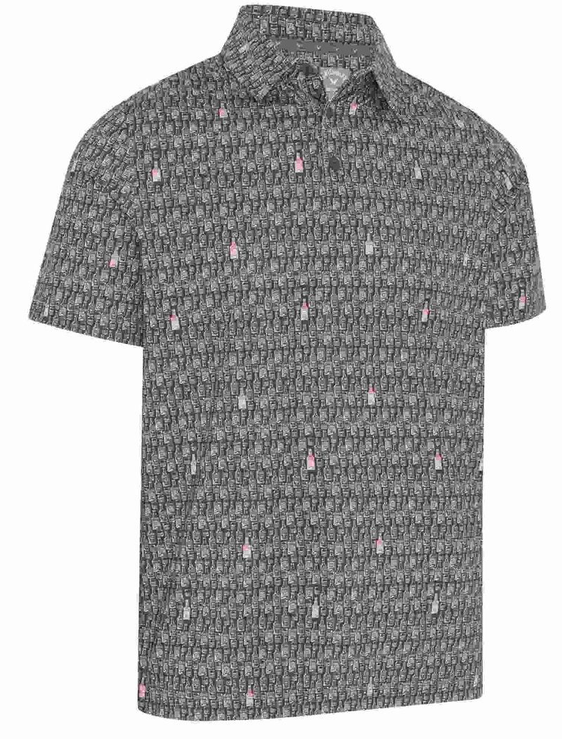 Callaway All-Over Scotch Novelty Print herr polo, asphalt