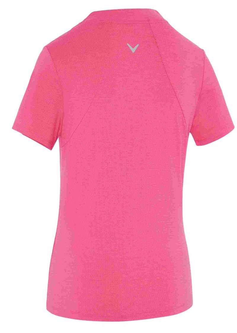 Callaway Tonal Heather dam polo, pink peacock