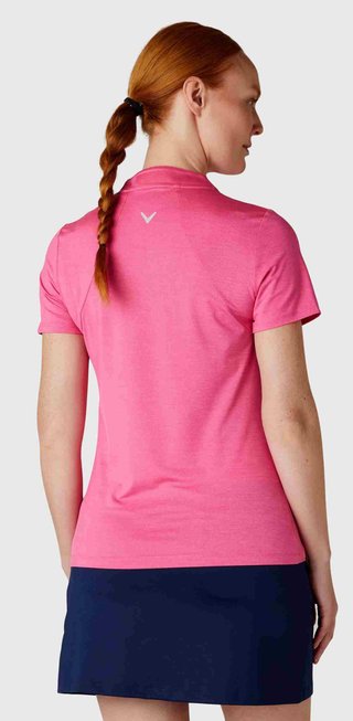 Callaway Tonal Heather dam polo, pink peacock