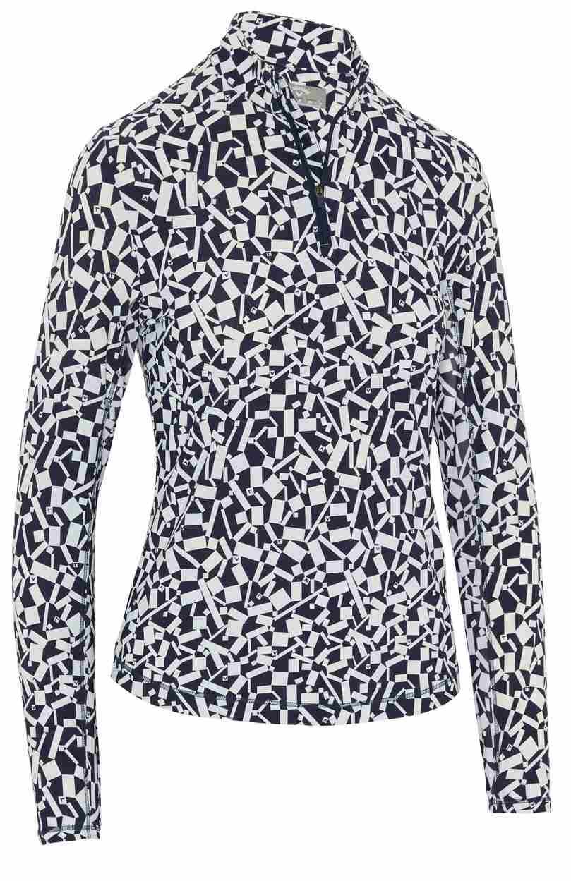 Callaway Two Tone Geo dam sweatshirt, peacoat
