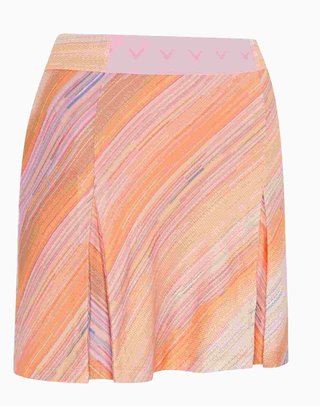 Callaway Striped Pleated 17" damgolfkjol, papaya